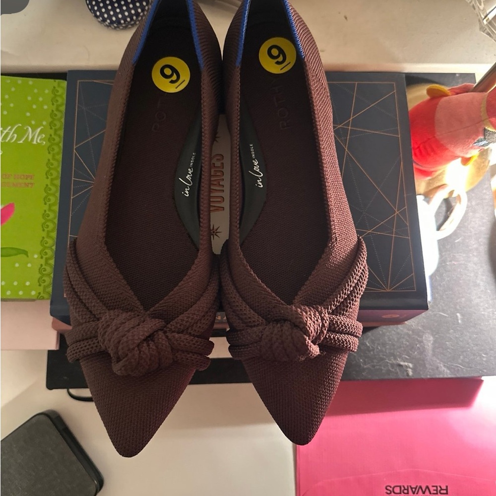 Rothy's Chocolate Brown Pointed Flats